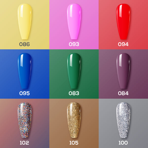  THE ESSENTIALS - Lavis Holiday Nail Lacquer Collection: 083; 084; 086; 093; 094; 095; 100; 102; 105 by LAVIS NAILS sold by DTK Nail Supply