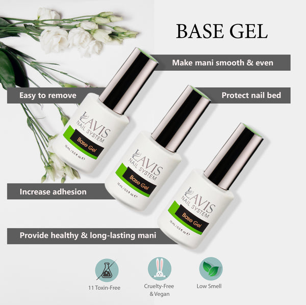  LAVIS Gel Base & Top - 0.5 oz by LAVIS NAILS sold by DTK Nail Supply