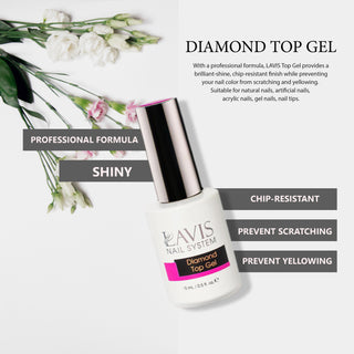  LAVIS Gel Base, Diamond Top, Protein Bond & Primer, Soft Gel Tip Adhesive - 0.5 oz by LAVIS NAILS sold by DTK Nail Supply
