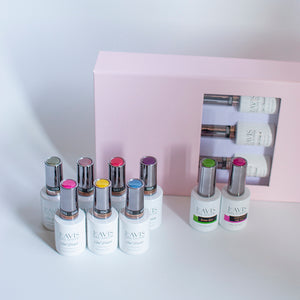  Lavis Holiday Collection: 7 Gel Polishes, 1 Base Gel, 1 Top Gel - PASSION IN PARIS - 054; 047; 052; 053; 050; 051; 049 + BT by LAVIS NAILS sold by DTK Nail Supply