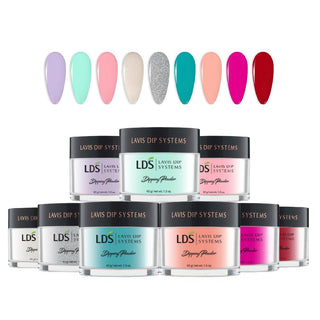 LDS Spring Collection 1.5oz/ea (09 Colors): 001, 002, 003, 004, 006, 023, 027, 082, 087 by LDS sold by DTK Nail Supply