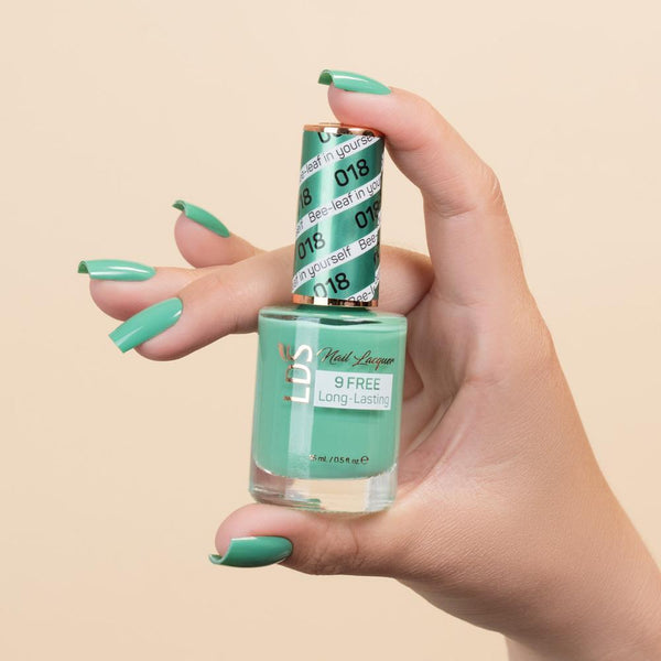 LDS Gel Nail Polish Duo - 018 Green Colors - Bee-Leaf In Yourself by LDS sold by DTK Nail Supply