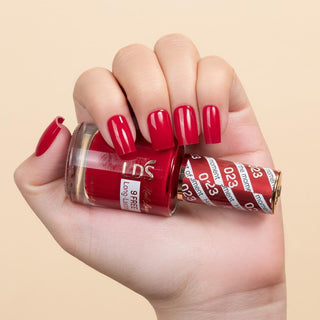  LDS Gel Nail Polish Duo - 023 Red Colors - Heat Of The Moment by LDS sold by DTK Nail Supply