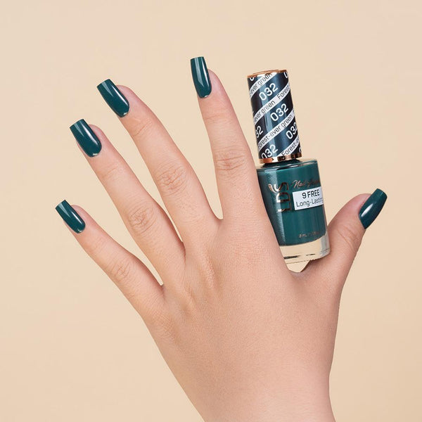 LDS Gel Nail Polish Duo - 032 Green Colors - Forest-Ever Green by LDS sold by DTK Nail Supply
