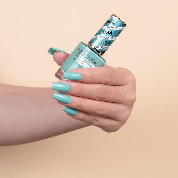  LDS Gel Nail Polish Duo - 094 Blue, Mint Colors - Refresh by LDS sold by DTK Nail Supply