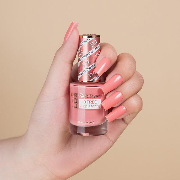  LDS 3 in 1 - 114 Melon Like It Is - Dip, Gel & Lacquer Matching by LDS sold by DTK Nail Supply