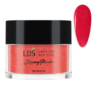  LDS Glitter Red Dipping Powder Nail Colors - 142 Resilience by LDS sold by DTK Nail Supply