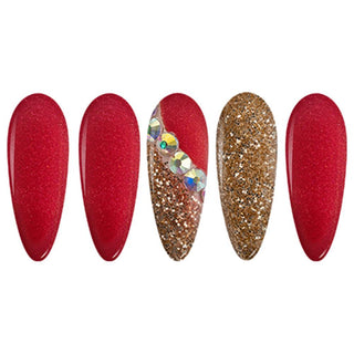  LDS Glitter Red Dipping Powder Nail Colors - 142 Resilience by LDS sold by DTK Nail Supply