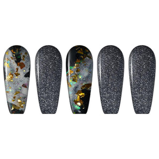  LDS Black, Glitter Dipping Powder Nail Colors - 158 Starry, Starry Night by LDS sold by DTK Nail Supply