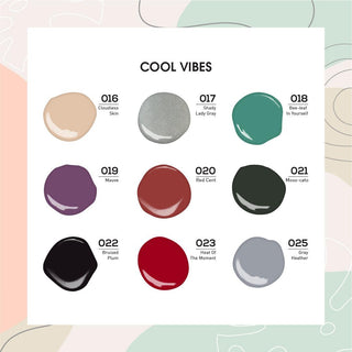  COOL VIBES - LDS Holiday Healthy Nail Lacquer Collection: 016; 017; 018; 019; 020; 021; 022; 023; 025 by LDS sold by DTK Nail Supply