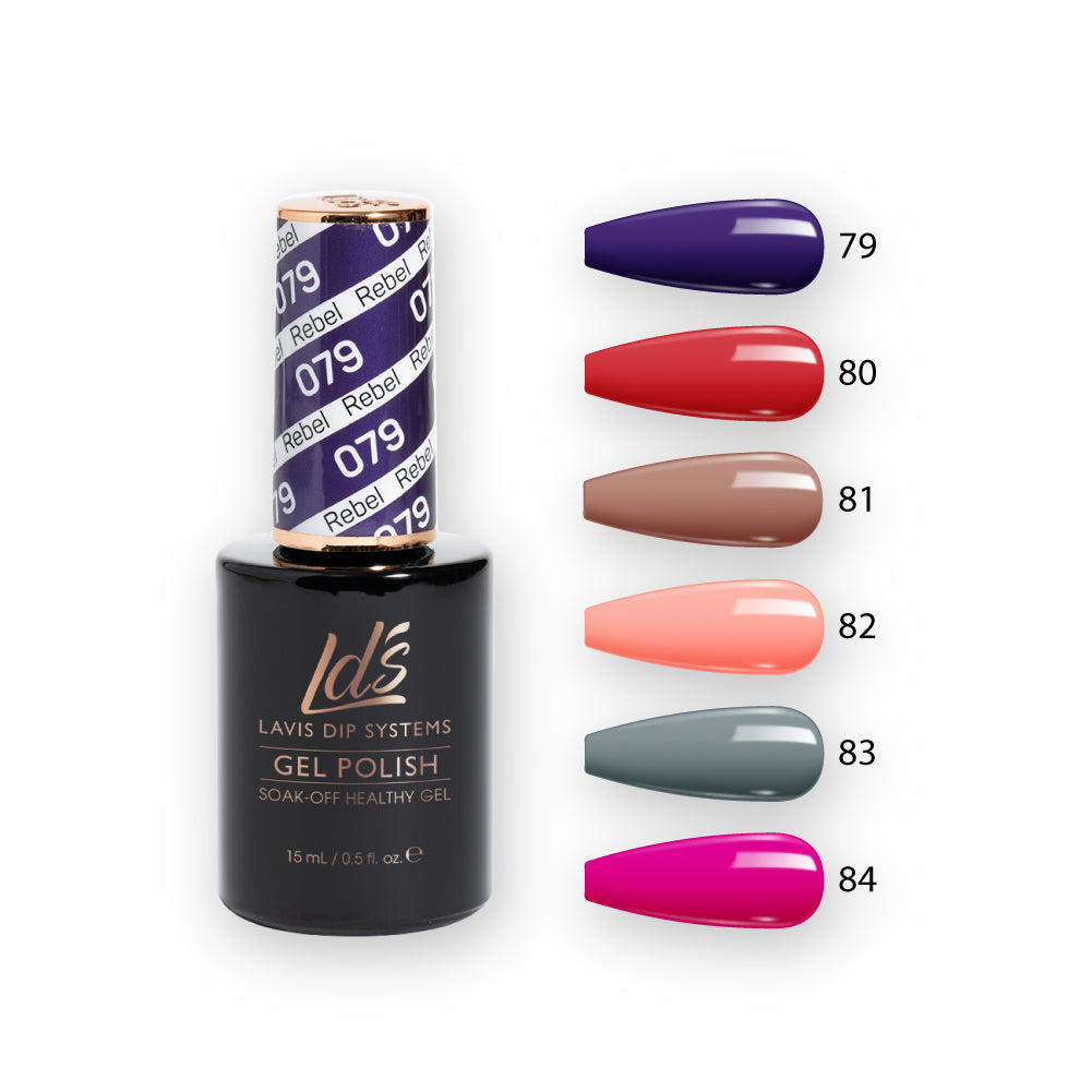  LDS Healthy Gel Color Set (6 colors): 079 to 084 by LDS sold by DTK Nail Supply