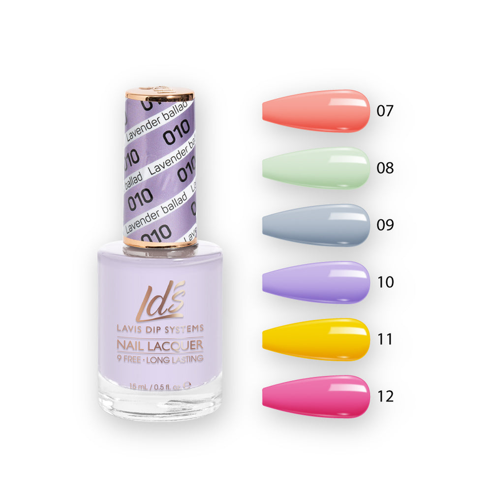  LDS Healthy Nail Lacquer Set (6 colors): 007 to 012 by LDS sold by DTK Nail Supply