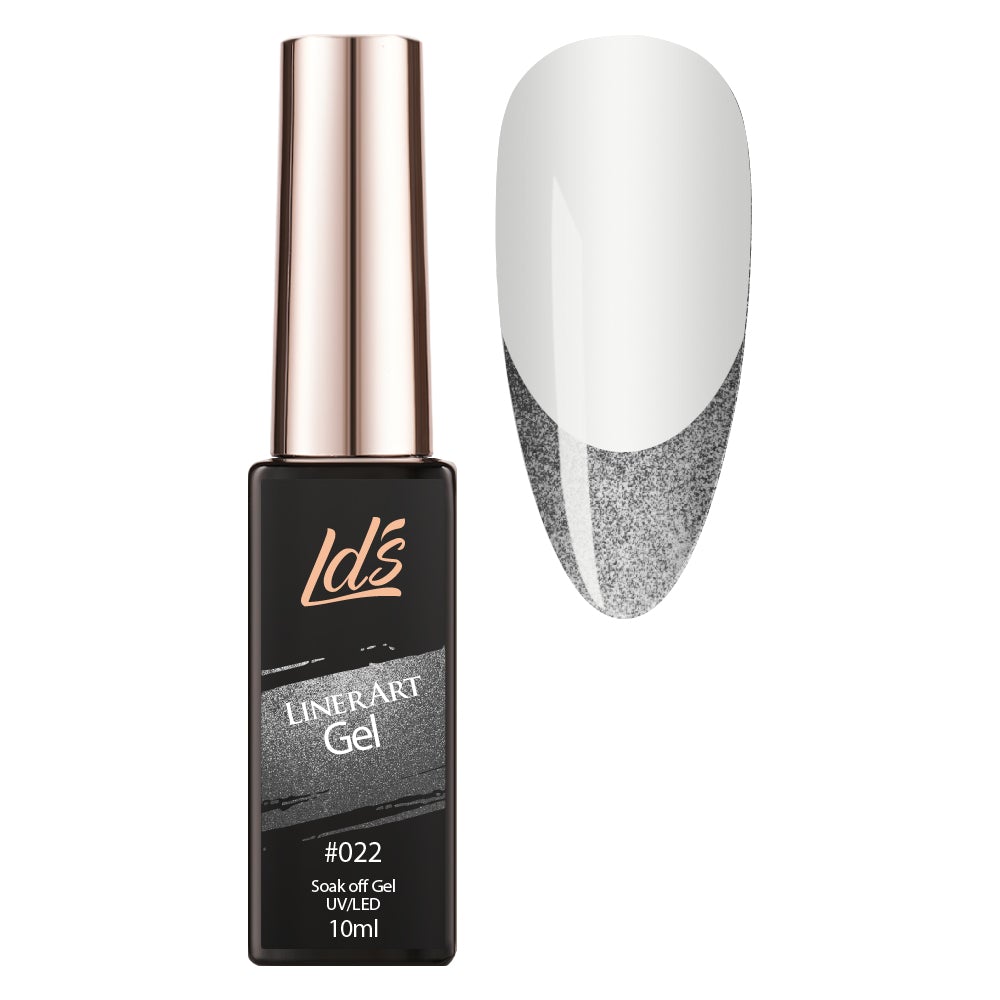 LDS Gel Polish Nail Art Liner - Black Silver 22 (ver 2)