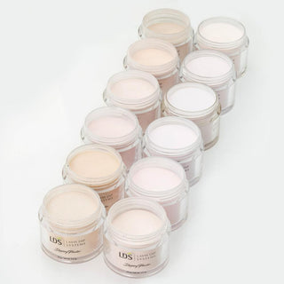 LDS Nude Collection 1oz/ea (12 Colors): 49, 50, 51, 52, 53, 54, 55, 56, 57, 58, 59, 60 by LDS sold by DTK Nail Supply