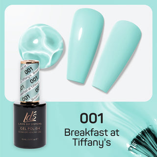  LDS Gel Nail Polish Duo - 001 Blue, Mint Colors - Breakfast at Tiffany's by LDS sold by DTK Nail Supply
