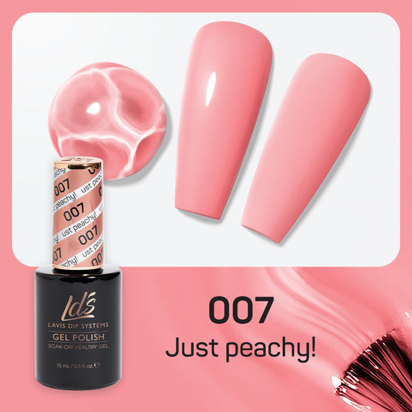 LDS Gel Nail Polish Duo - 007 Pink Colors - Just Peachy by LDS sold by DTK Nail Supply