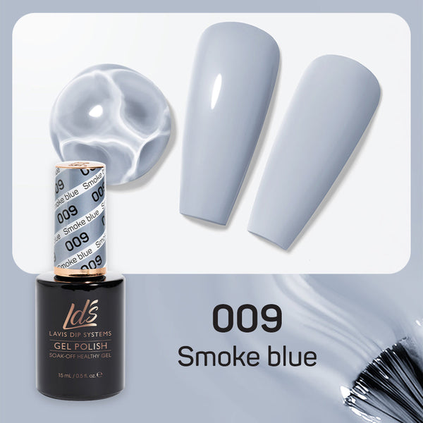  LDS Hema Free Gel Polish 009 - Blue, Smoke Blue by LDS HEMA FREE GEL POLISH sold by DTK Nail Supply