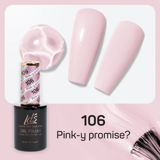  LDS Gel Nail Polish Duo - 106 Beige, Pink Colors - Pink-Y Promise? by LDS sold by DTK Nail Supply