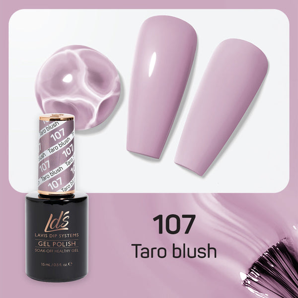  LDS Hema Free Gel Polish 107 - Taro Blush by LDS HEMA FREE GEL POLISH sold by DTK Nail Supply