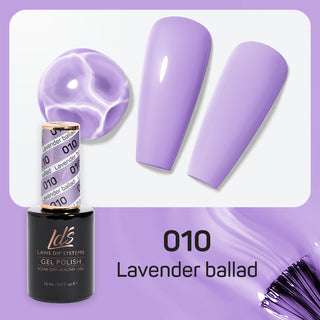  LDS Gel Nail Polish Duo - 010 Purple Colors - Lavender Ballad by LDS sold by DTK Nail Supply