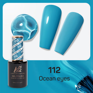  LDS Gel Nail Polish Duo - 112 Blue Colors - Ocean Eyes by LDS sold by DTK Nail Supply