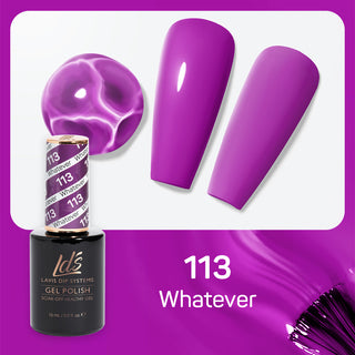  LDS Gel Nail Polish Duo - 113 Purple Colors - Whatever by LDS sold by DTK Nail Supply