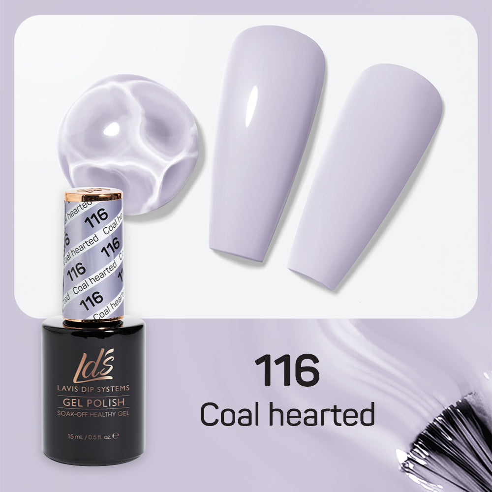  LDS Gel Nail Polish Duo - 116 Coal Hearted by LDS sold by DTK Nail Supply