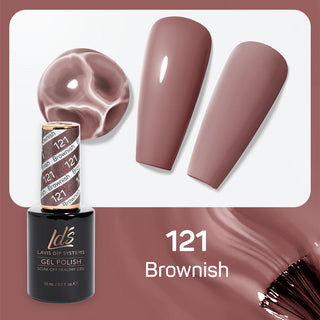  LDS Gel Nail Polish Duo - 121 Brown Colors - Brownish by LDS sold by DTK Nail Supply