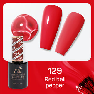  LDS Gel Nail Polish Duo - 129 Red Colors - Red Bell Pepper by LDS sold by DTK Nail Supply