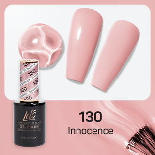  LDS Gel Nail Polish Duo - 130 Beige, Pink Colors - Innocence by LDS sold by DTK Nail Supply