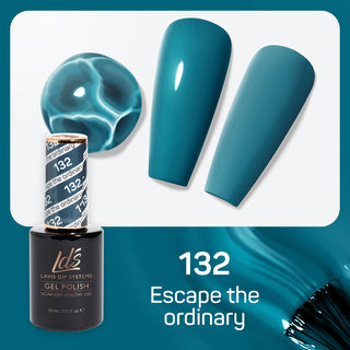  LDS Gel Nail Polish Duo - 132 Blue Colors - Escape The Ordinary by LDS sold by DTK Nail Supply