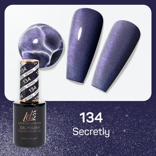  LDS Gel Nail Polish Duo - 134 Purple Colors - Secretly by LDS sold by DTK Nail Supply