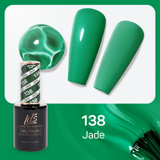  LDS Gel Nail Polish Duo - 138 Green Colors - Jade by LDS sold by DTK Nail Supply