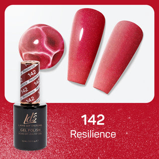  LDS Gel Nail Polish Duo - 142 Glitter Colors - Resilience by LDS sold by DTK Nail Supply