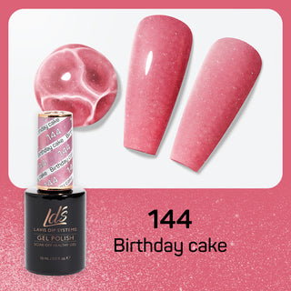  LDS Gel Nail Polish Duo - 144 Pink Colors - Birthday Cake by LDS sold by DTK Nail Supply