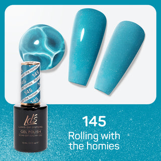  LDS Gel Nail Polish Duo - 145 Blue Colors - Rolling With The Homies by LDS sold by DTK Nail Supply