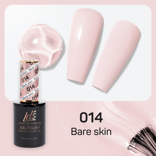  LDS Gel Nail Polish Duo - 014 Beige Colors - Bare Skin by LDS sold by DTK Nail Supply