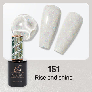  LDS Gel Nail Polish Duo - 151 Glitter Colors - White ice by LDS sold by DTK Nail Supply