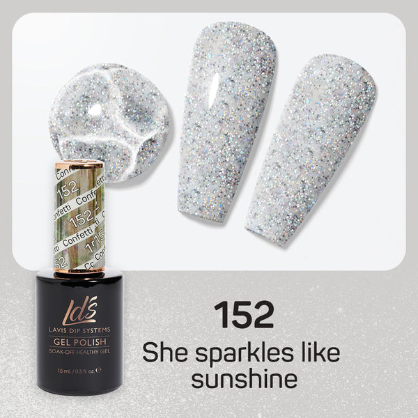  LDS Hema Free Gel Polish 152 - Confetti by LDS HEMA FREE GEL POLISH sold by DTK Nail Supply