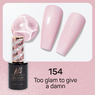  LDS Gel Nail Polish Duo - 154 Glitter, Pink Colors - Too Glam To Give A Damn by LDS sold by DTK Nail Supply