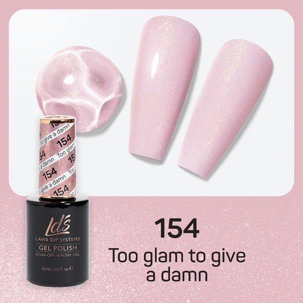  LDS Gel Nail Polish Duo - 154 Too Glam To Give A Damn by LDS sold by DTK Nail Supply