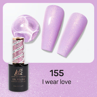  LDS Gel Polish 155 - Glitter, Pink Colors - I Wear Love by LDS sold by DTK Nail Supply