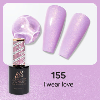  LDS Gel Nail Polish Duo - 155 Glitter, Pink Colors - I Wear Love by LDS sold by DTK Nail Supply
