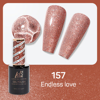  LDS Gel Nail Polish Duo - 157 Glitter Colors - Endless Love by LDS sold by DTK Nail Supply