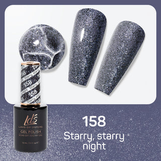  LDS Gel Polish 158 - Black, Glitter Colors - Starry, Starry Night by LDS sold by DTK Nail Supply