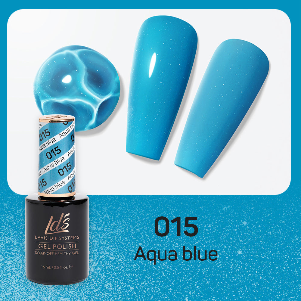  LDS Gel Nail Polish Duo - 015 Aqua Blue by LDS sold by DTK Nail Supply