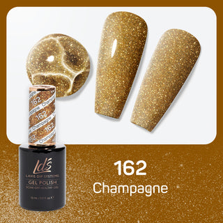  LDS Gel Nail Polish Duo - 162 Glitter, Gold Colors - Champagne by LDS sold by DTK Nail Supply