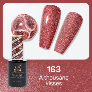 LDS 163 A Thousand Kisses - LDS Healthy Gel Polish & Matching Nail Lacquer Duo Set - 0.5oz