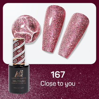  LDS Gel Nail Polish Duo - 167 Glitter Colors - Close To You by LDS sold by DTK Nail Supply