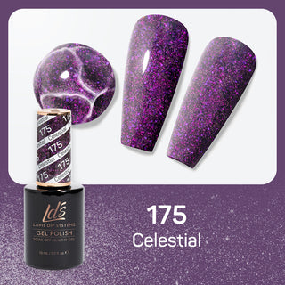  LDS Gel Nail Polish Duo - 175 Glitter, Purple Colors - Celestial by LDS sold by DTK Nail Supply